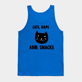 Cats Naps And Snacks Tank Top